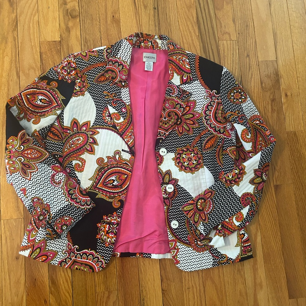 Chico's Women's Paisley Jacket - Multicolor